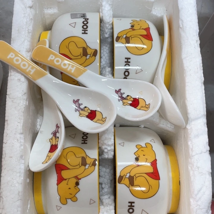 陶瓷维尼熊四碗四勺