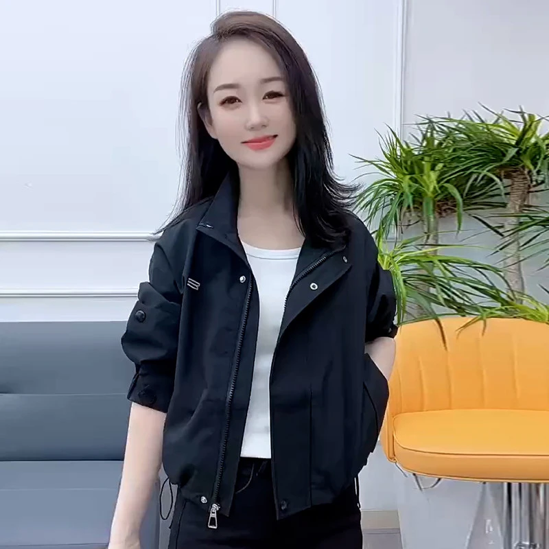 2025新款休闲夹克外套春季女短款百搭小个子春秋韩版春季显瘦风衣