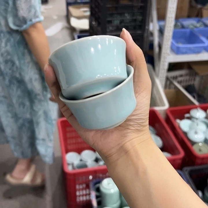 龙泉云间青瓷小米茶器