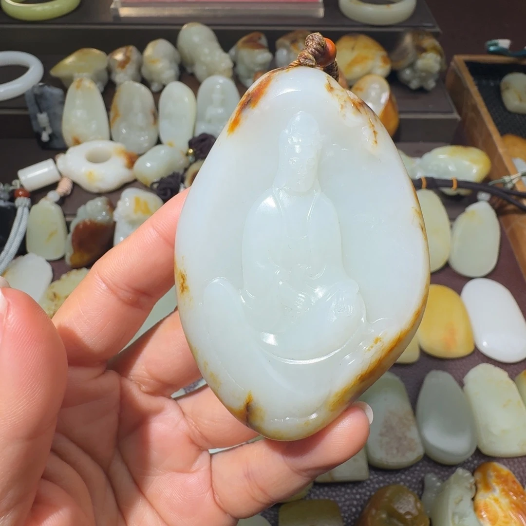 和田玉未镶嵌吊坠(不含链)