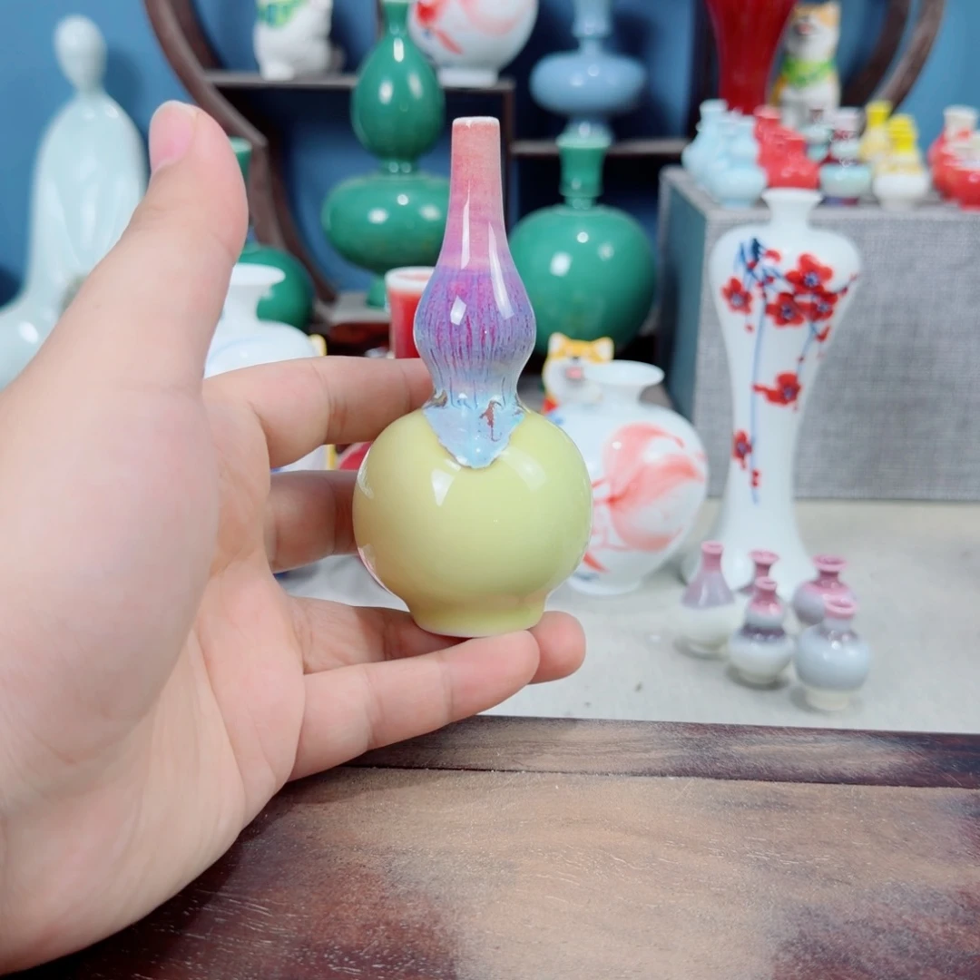 陶瓷手工小花器摆件