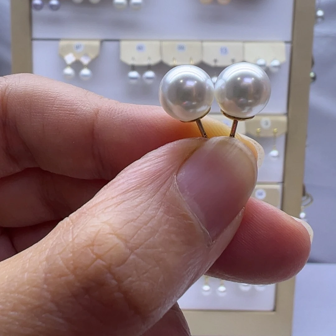 耳饰淡水珍珠银S925镶嵌