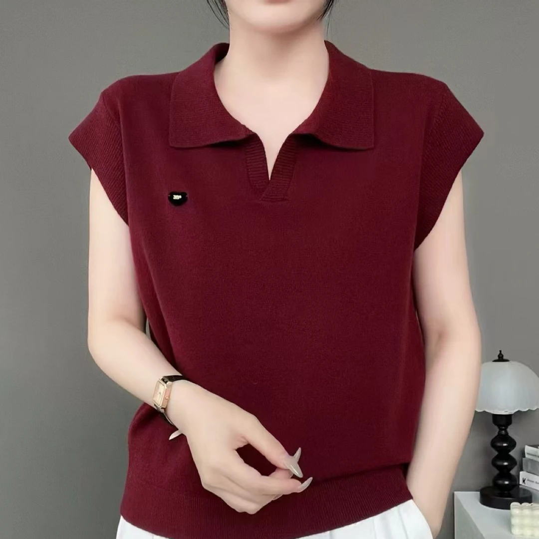 翻领POLO领打底时尚衫