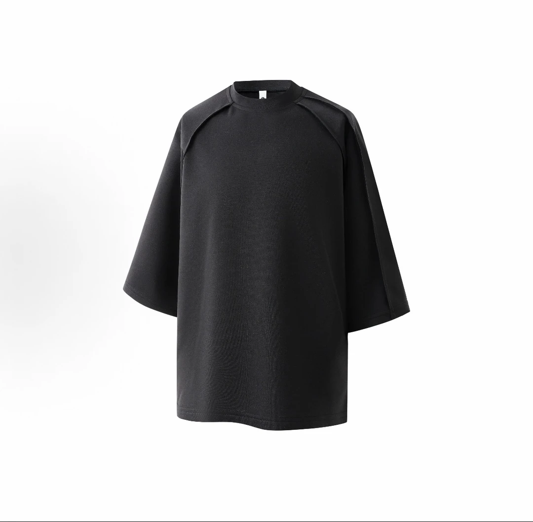 【CQ93】高克重重磅插肩袖短袖纯色百搭休闲舒适短袖