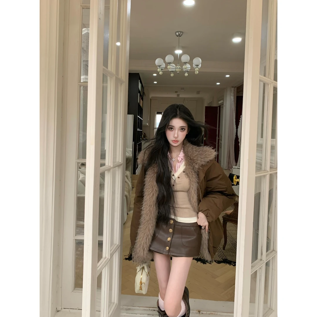 Barb Chill【11/20 10:00 新品上新】【暮光绮梦】复古百搭PU皮半身裙