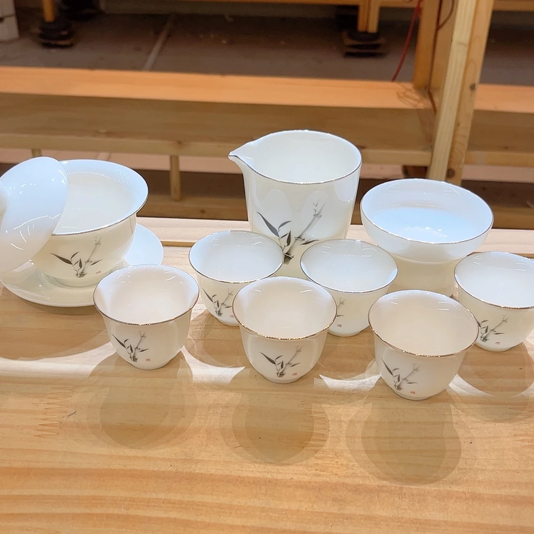【御瓷斋】羊脂玉瓷茶具套装