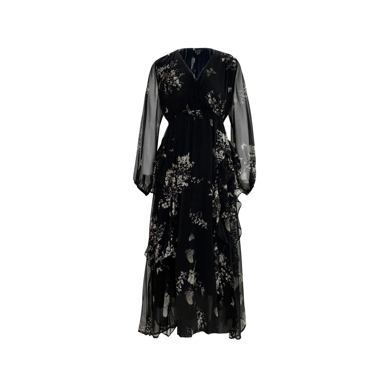 【2025-丫丫-禾枫原创】重磅100桑蚕丝连衣裙Y25-0908