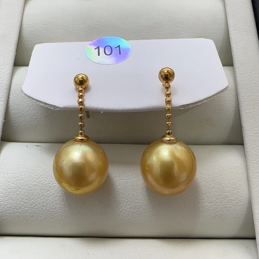 银S925镶嵌海水珍珠耳环