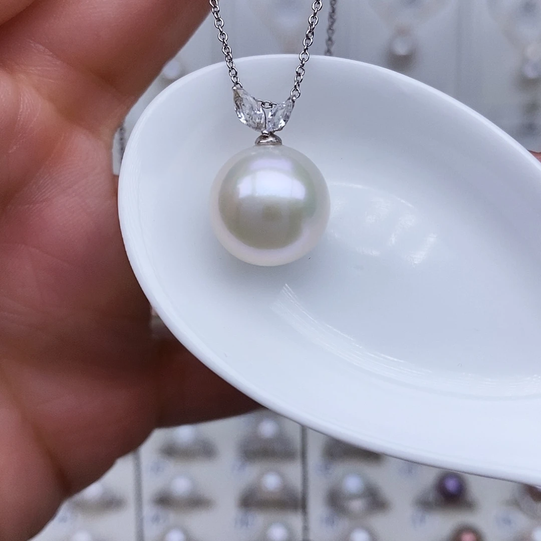 颈饰淡水珍珠银S925镶嵌