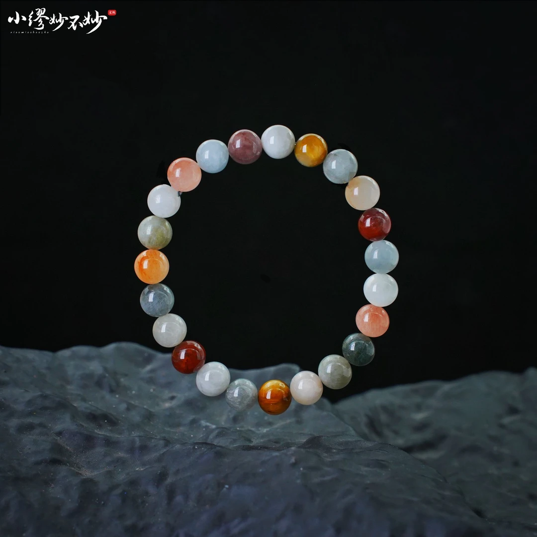 【缪老师严选】YY0416 彩兔毛单圈水晶手链 多样性发其一