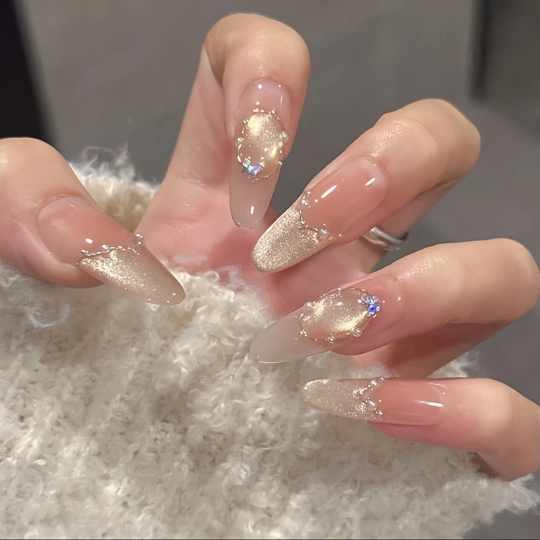 【纸醉金迷】时尚清新纯欲高级感成品美甲穿戴式手工穿戴甲