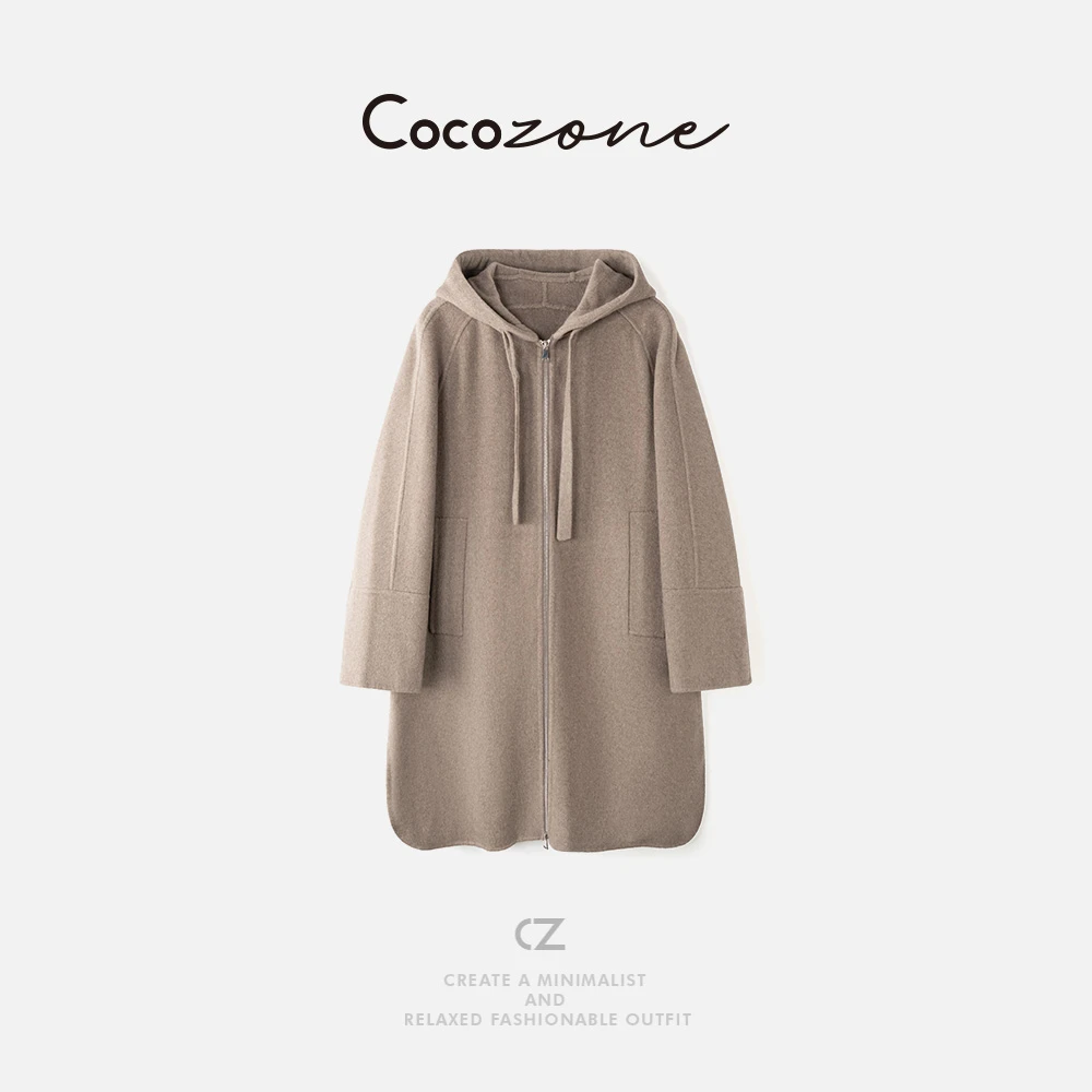 COCO ZONE 刘一一 "肖恩大衣"绵羊毛莱赛尔混纺外套 CD2A2464