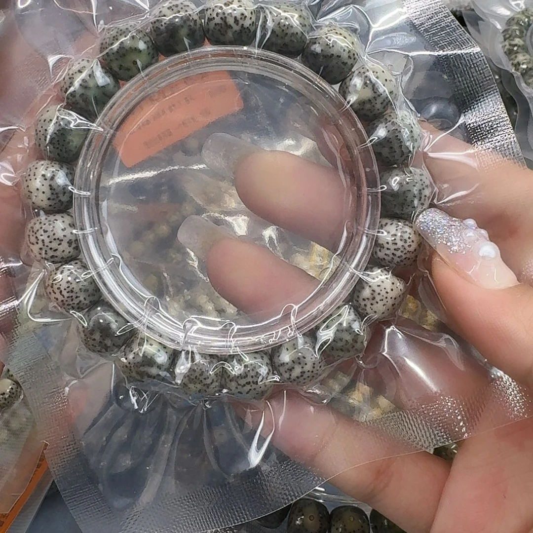 星月菩提手串41高端卡姿兰黑灰星月11桶单圈