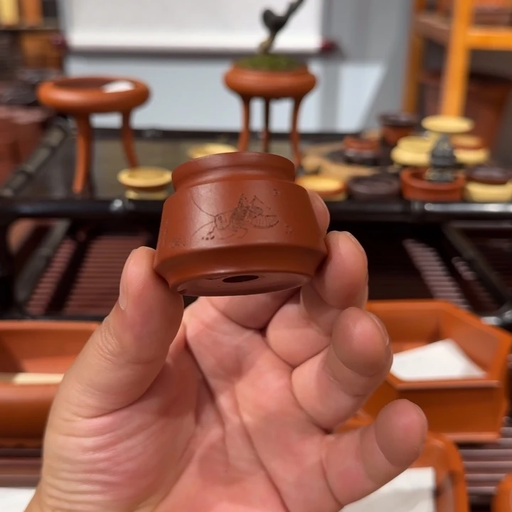 紫砂花盆宁****半手工制作