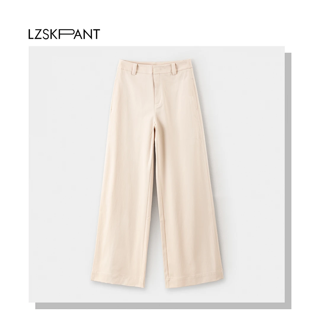 （李总说裤）老钱风高腰宽松纯色直筒裤休闲阔腿裤女裤9811