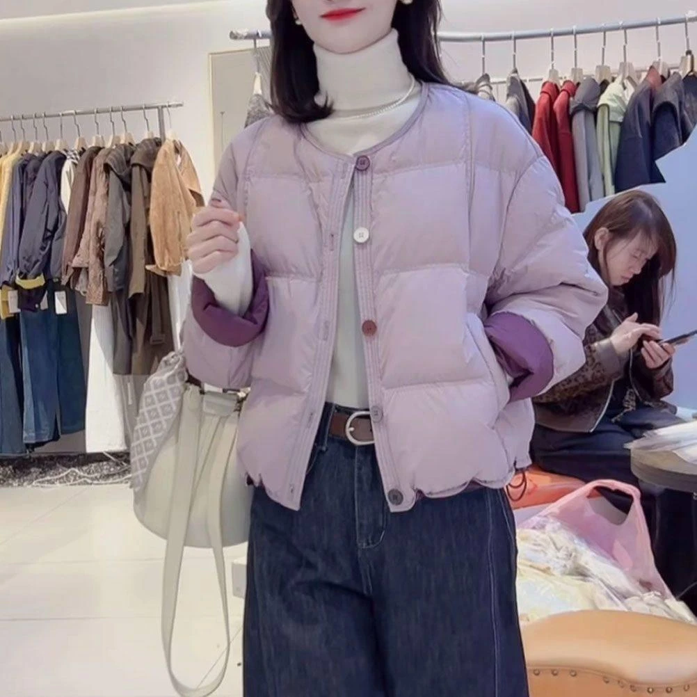 2025减龄气质高级感显白服冬季新款韩系小众彩扣百搭衣外套女