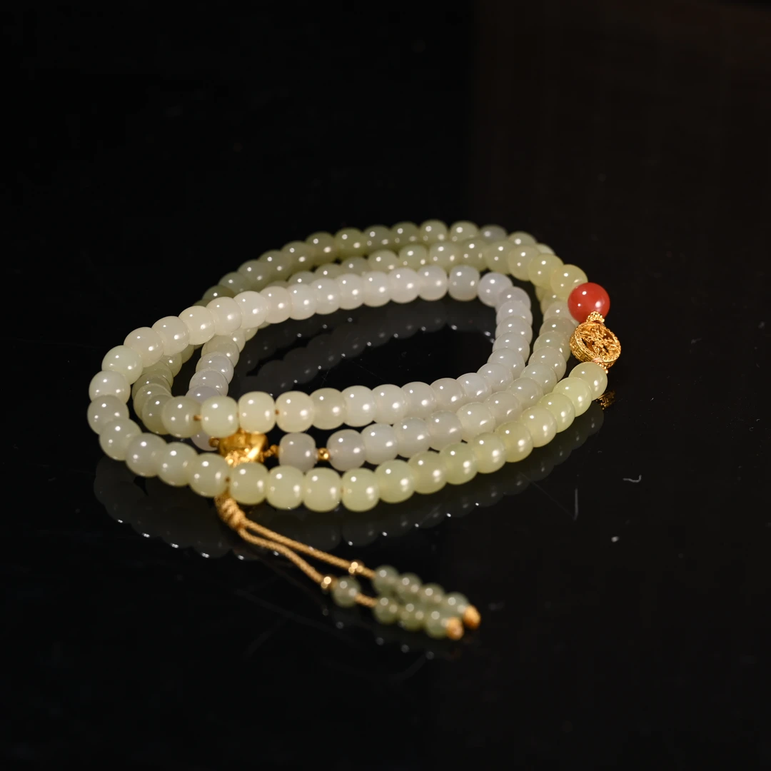 Lot8813 2510180605和田玉珠链/匡时