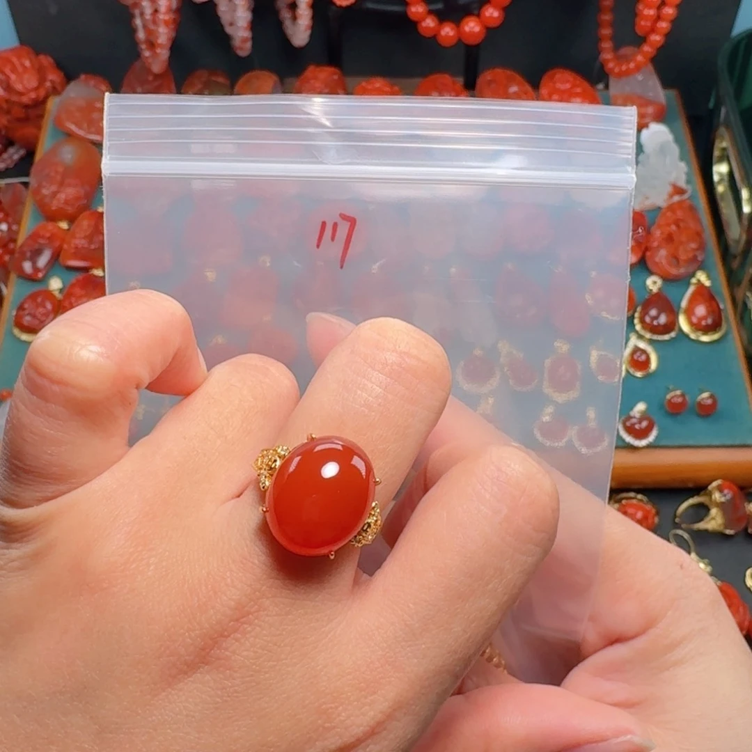 南红玛瑙南红银S925镶嵌健****崽