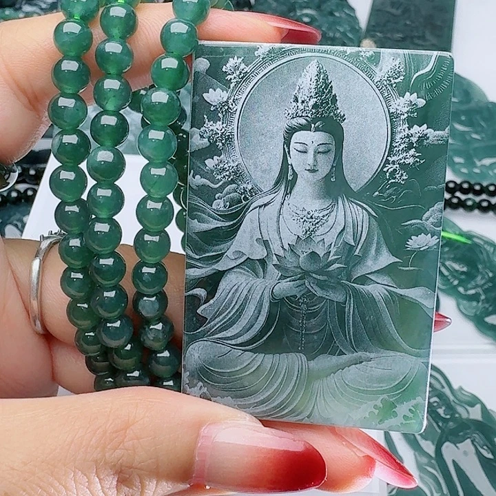 翡翠未镶嵌颈饰天然的A货翡翠多样性发其一