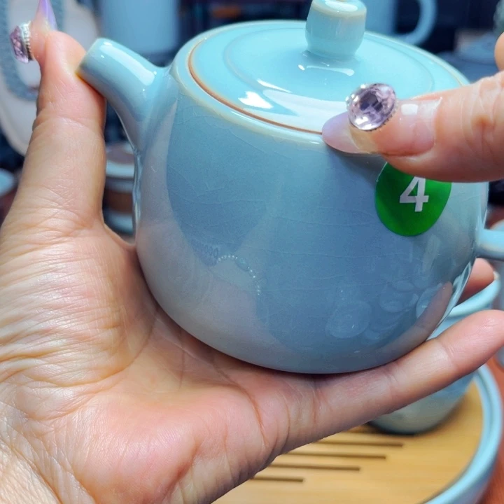 【闪购商品】河南汝瓷厂，茶壶，材料专场