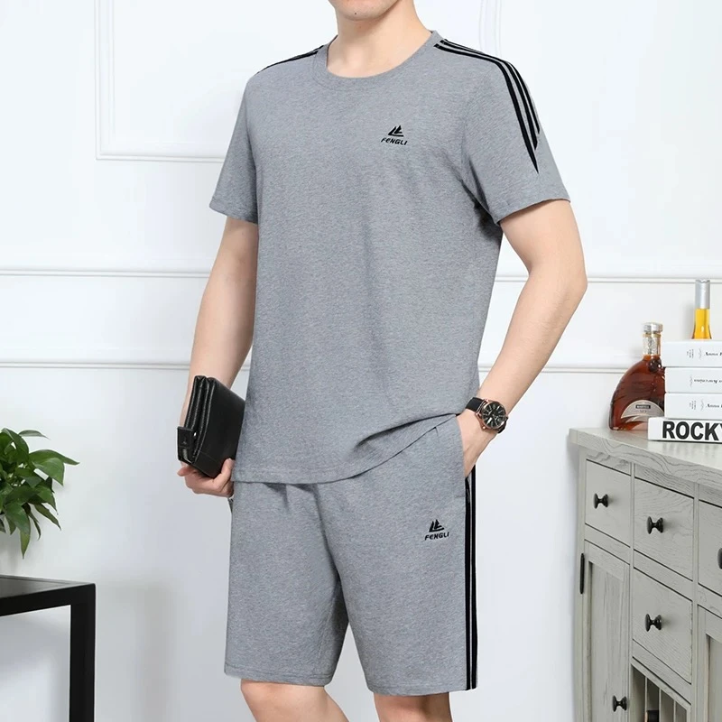 睡衣男夏季新款纯棉短袖短裤休闲可外穿家居服套装（运动男孩）