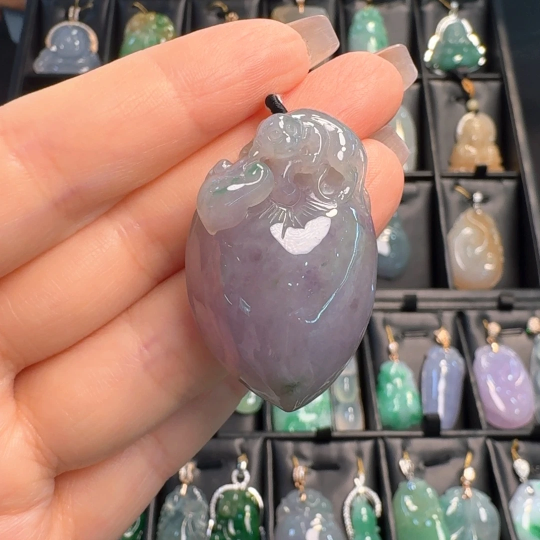 翡翠未镶嵌吊坠(不含链)寿桃