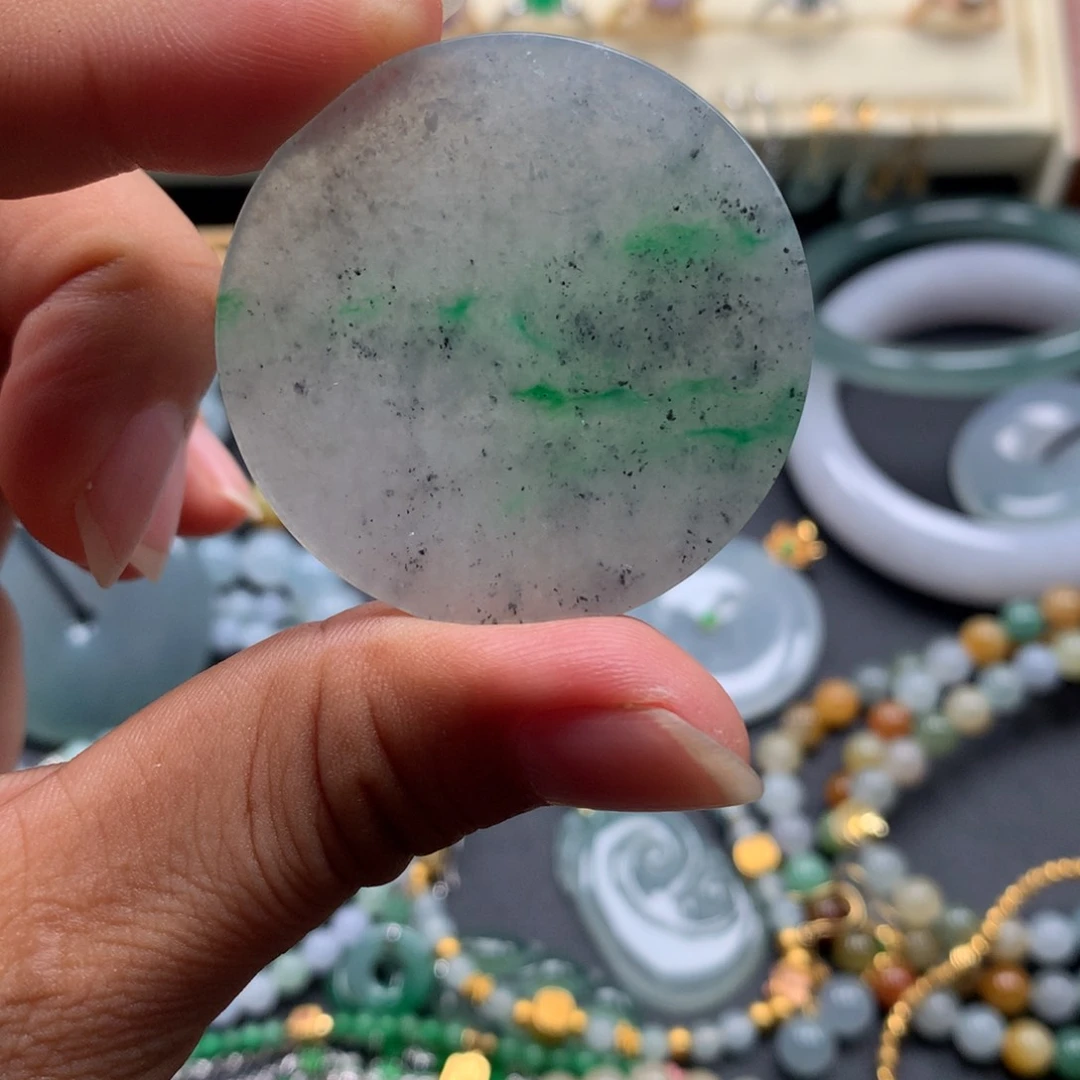 颈饰未镶嵌翡翠无事牌