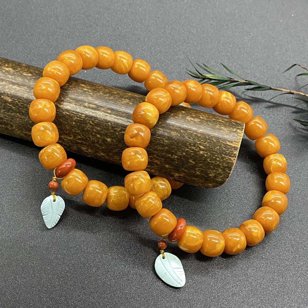 【 景旺】【丽丽专属】9mm+树叶花蜡老型手串@多样性发货只其一件