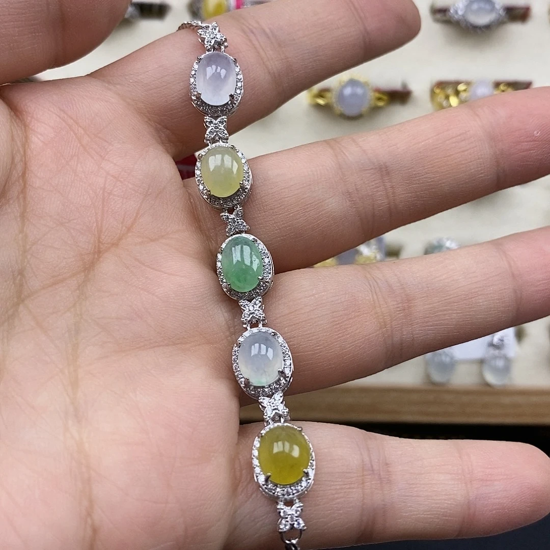 翡翠银S925镶嵌戒指