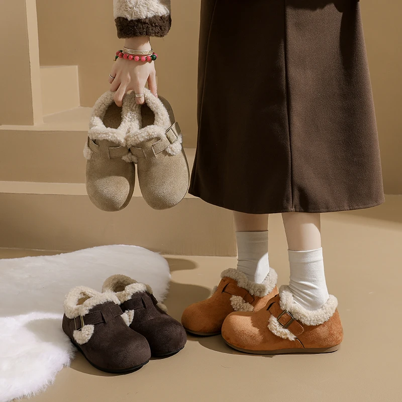 2025新款全包毛绒勃肯鞋