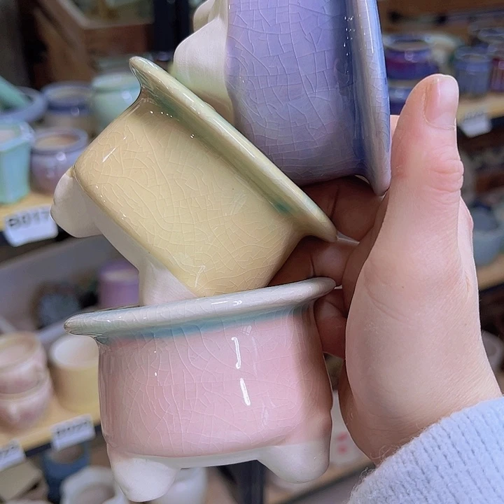 红陶陶瓷花盆当场满12包邮