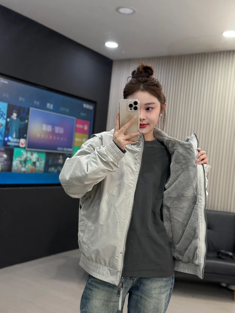 双面穿冬季新款休闲宽松连帽男生帅气男款百搭外套W0125