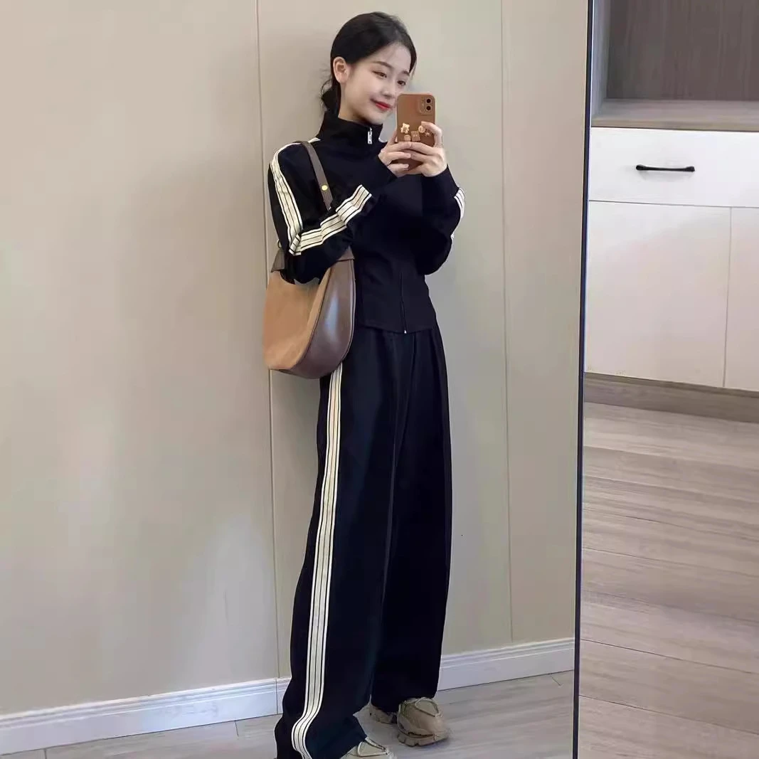 显瘦气质时尚网红洋气百搭减龄宽松秋季长袖运动小香风女装老钱风