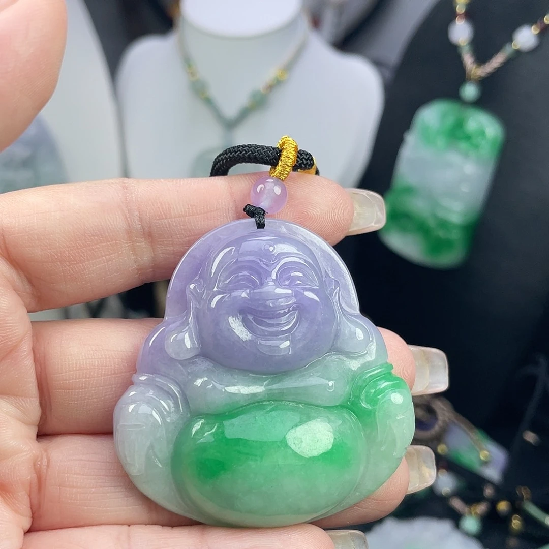 翡翠未镶嵌吊坠(赠链)