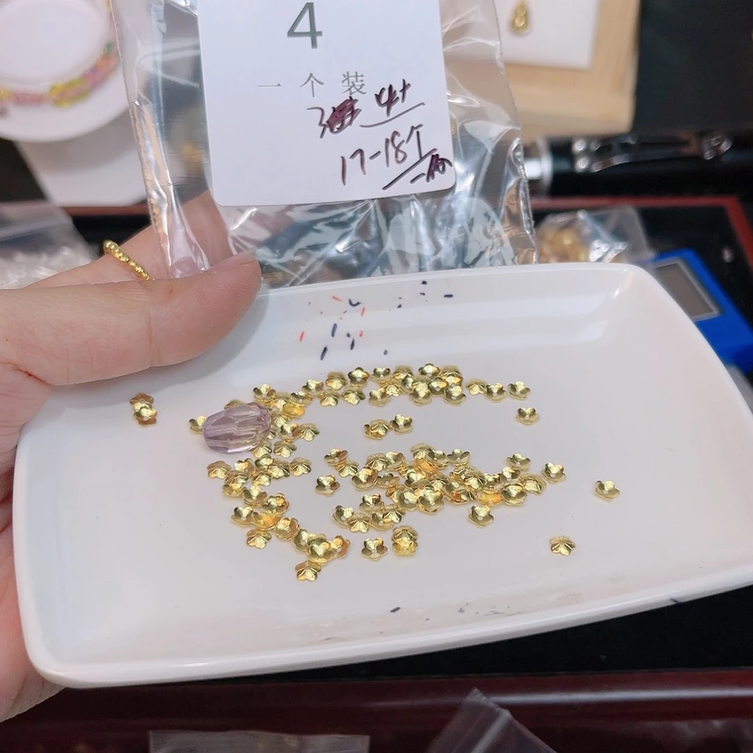 紫晶珠宝半成品银S925镀金镶嵌4