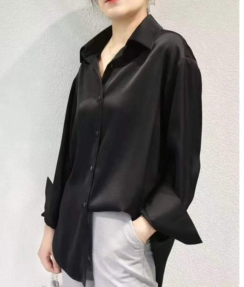 夏季新款开衫翻领衬衫百搭
