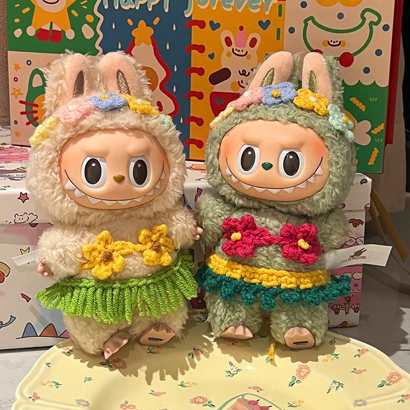 Labubu衣服帽子鞋子比基尼坐坐派对娃衣一代二代可爱玩偶配饰着替