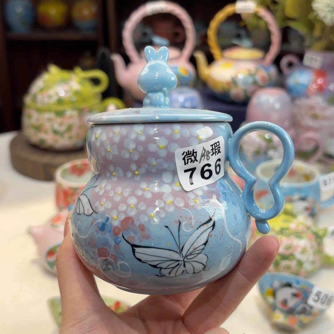 景德镇手绘高温釉下彩陶瓷茶具