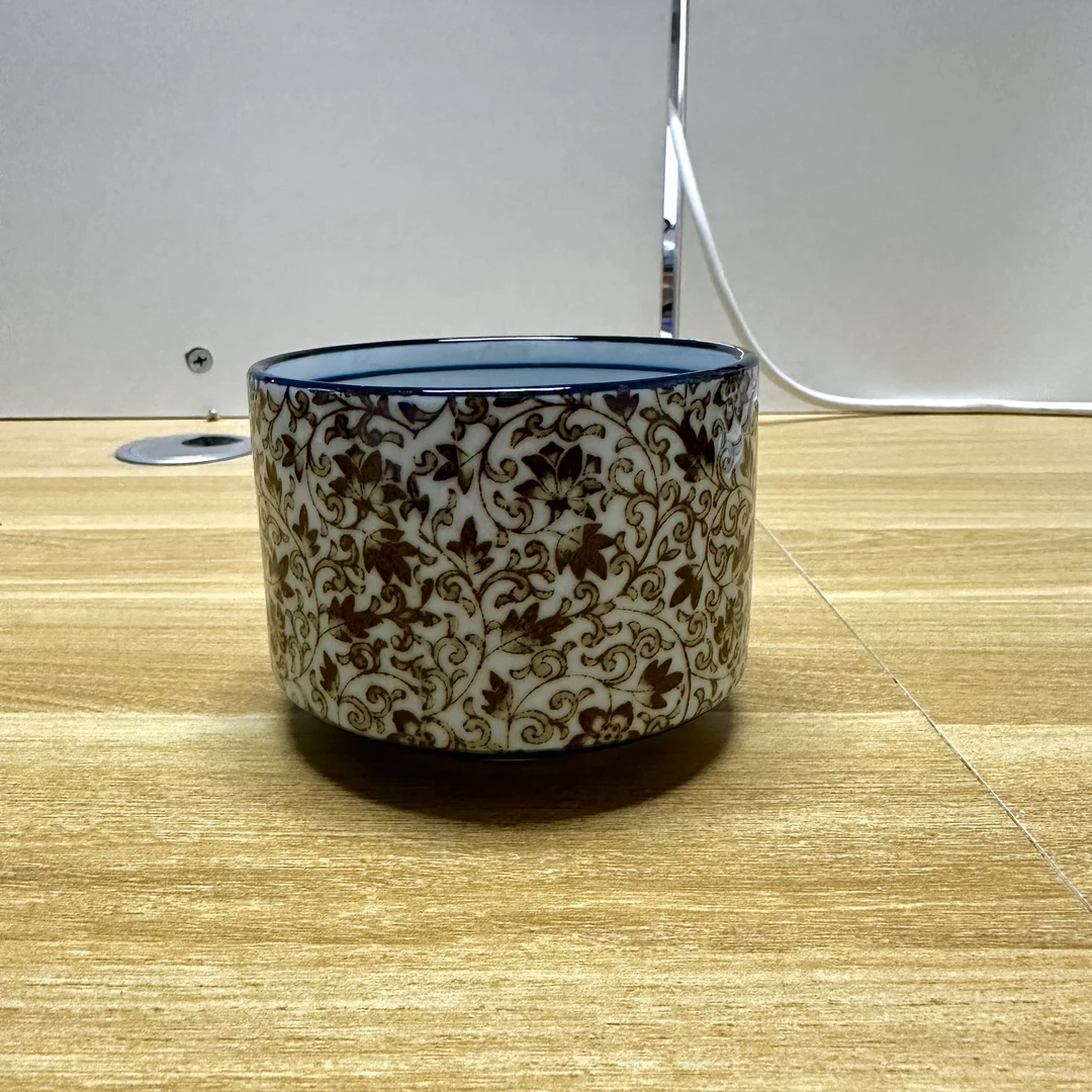 【丸志】【唐草米饭食器】日本原装进口美浓烧陶器家用精致炖盅