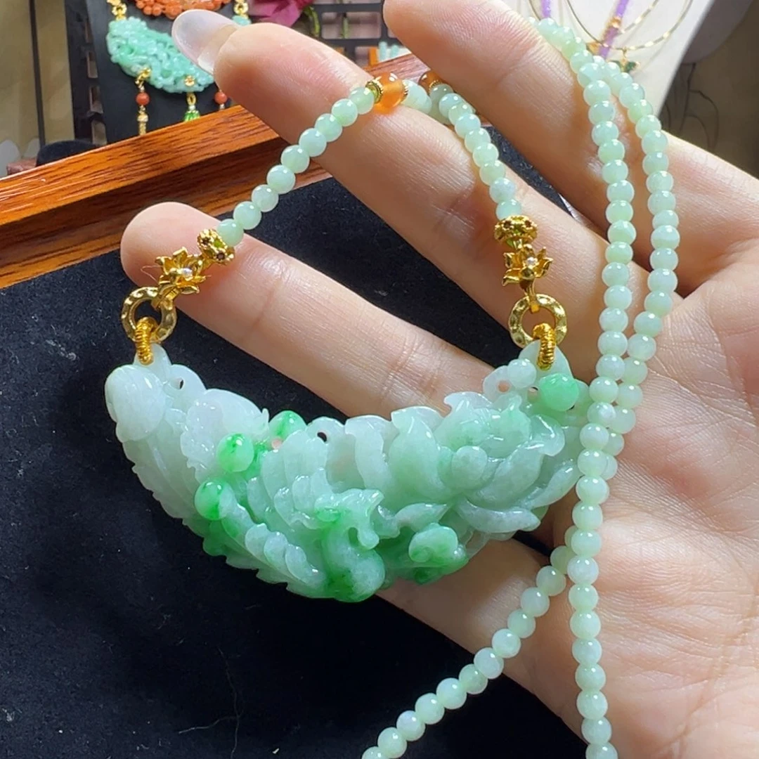 翡翠未镶嵌毛衣链凤凰