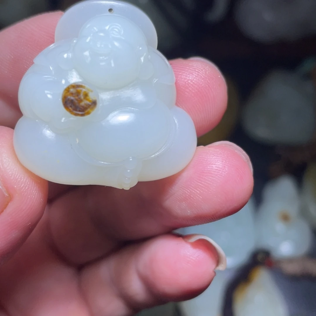 过***3和田玉（糖玉）未镶嵌车挂