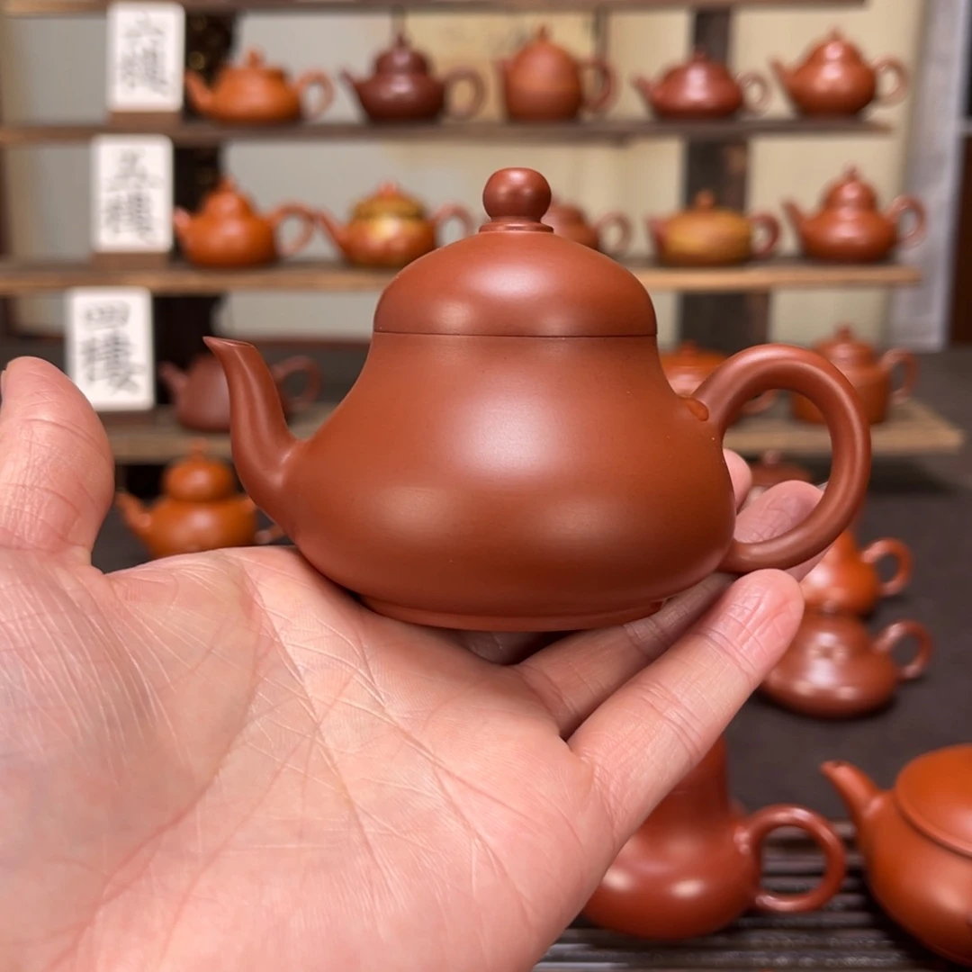 紫砂茶壶老朱泥高梨