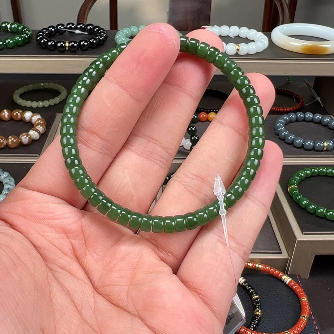 和田玉未镶嵌手链卡5.5mm