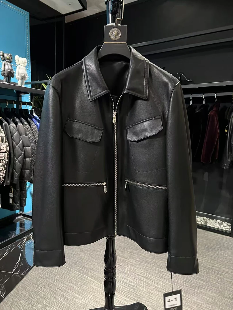 499男士秋季真皮皮衣单款外套