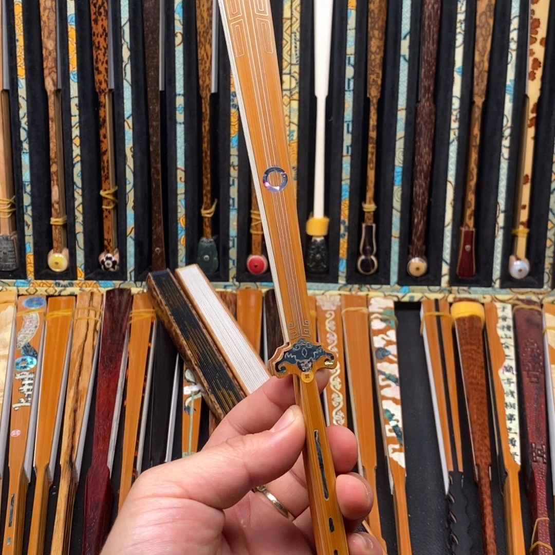 扇子过*宝剑螺钿文玩折扇