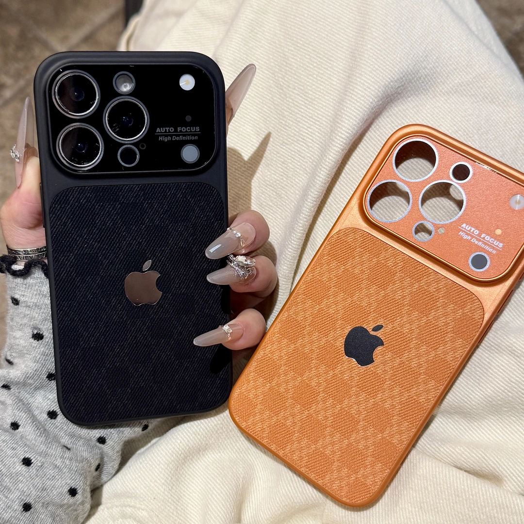 星宇橙电镀牛仔布纹秒变17适用苹果17promax手机壳iPhone1615高级