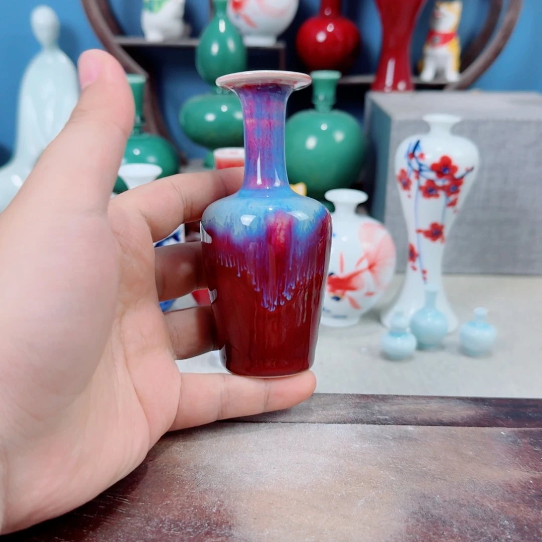 陶瓷手工小花器摆件