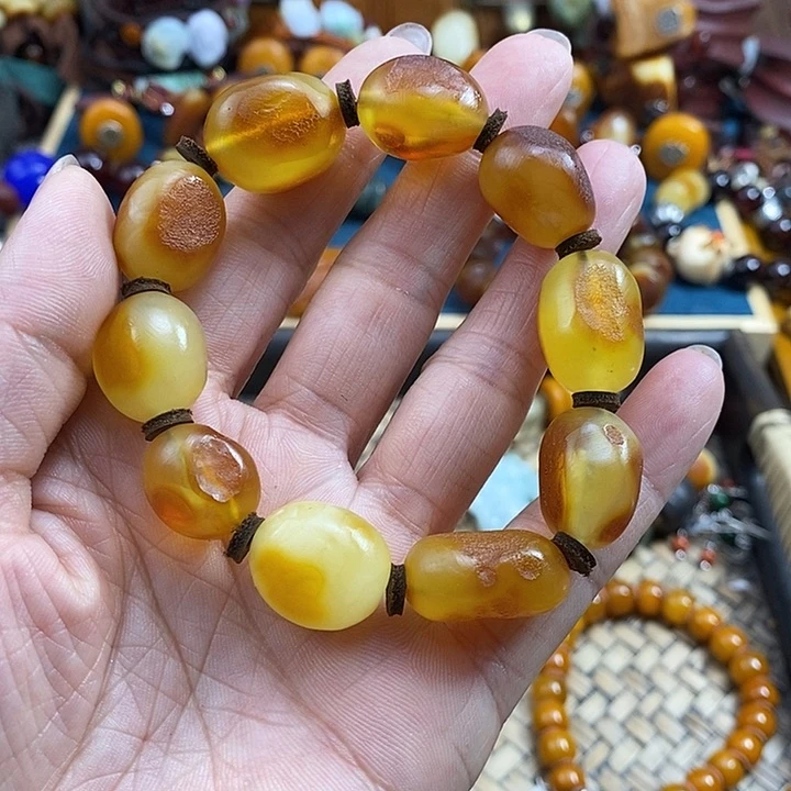 未镶嵌蜜蜡手串手串