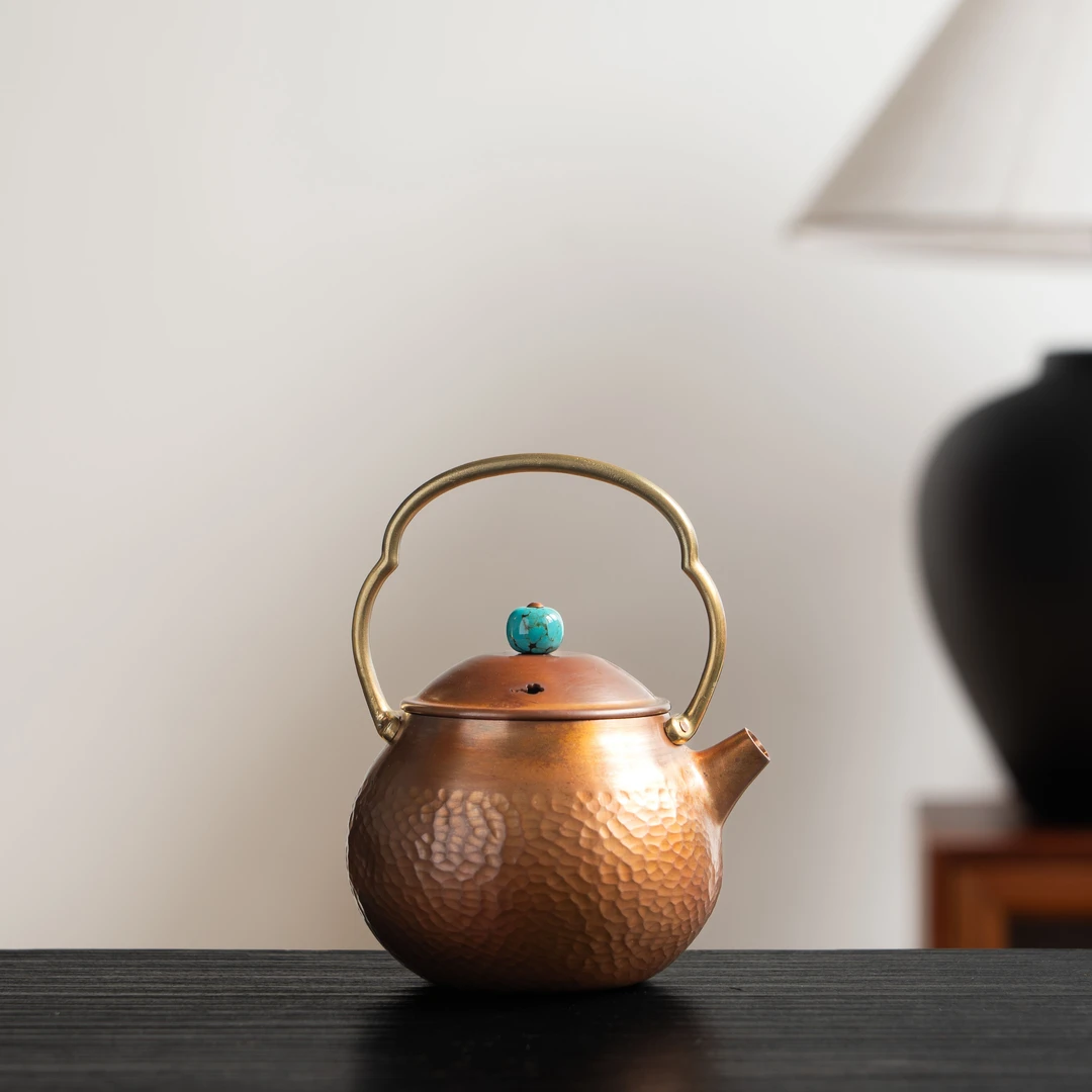 纳兰-云栖铜壶-咖色茶壶180ml-DLYQ027