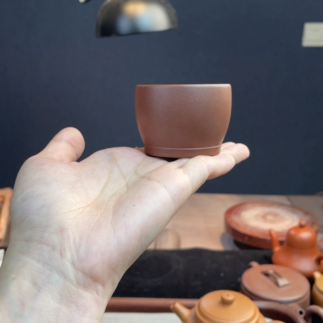 茶壶紫砂原矿主人杯紫泥50cc